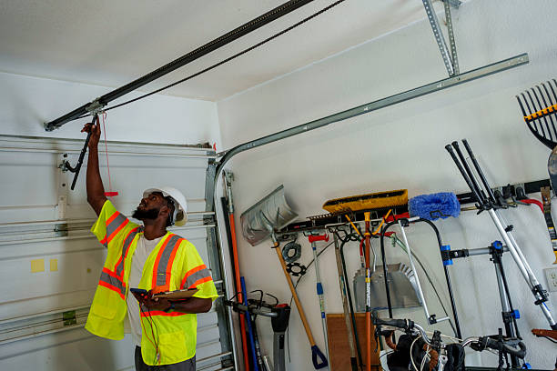 Professional Garage Door Maintenance technician working in Port Washington, NY